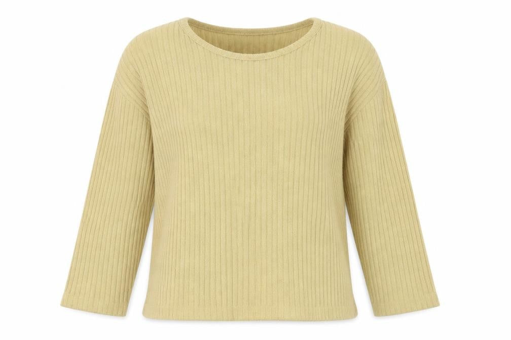 Bonmarché Womens Yellow Round Neck Polyester Pullover Jumper Size M