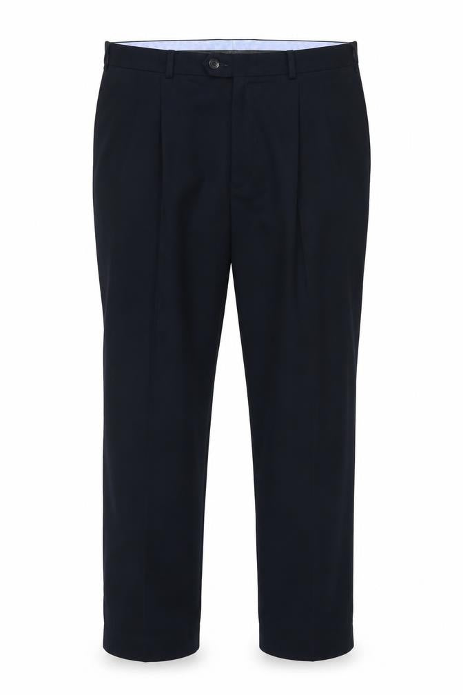 Marks & Spencer Mens Blue Polyester Dress Pants Trousers Size 33 in Regular Zip