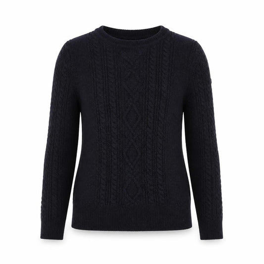 Mango Womens Blue Round Neck Viscose Pullover Jumper Size S