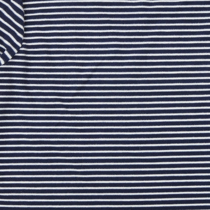 Luxe Leisure Womens Blue Round Neck Striped Polyester Pullover Jumper Size L