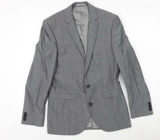 NEXT Mens Grey Wool Jacket Suit Jacket Size 36 Regular