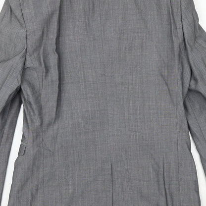 Next Mens Grey Wool Jacket Suit Jacket Size 36 Regular