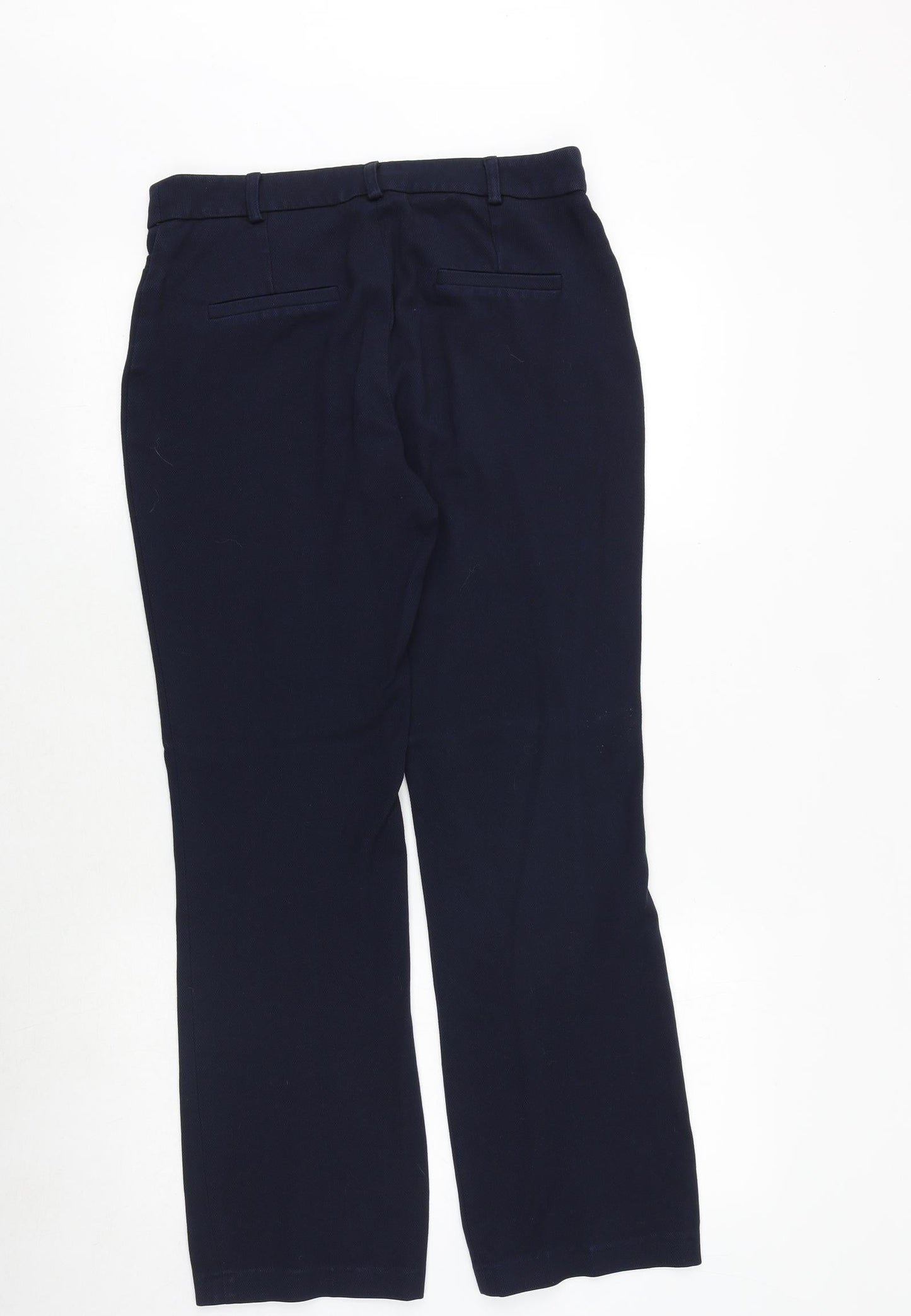 NEXT Womens Blue Polyester Dress Pants Trousers Size 10 Regular Zip