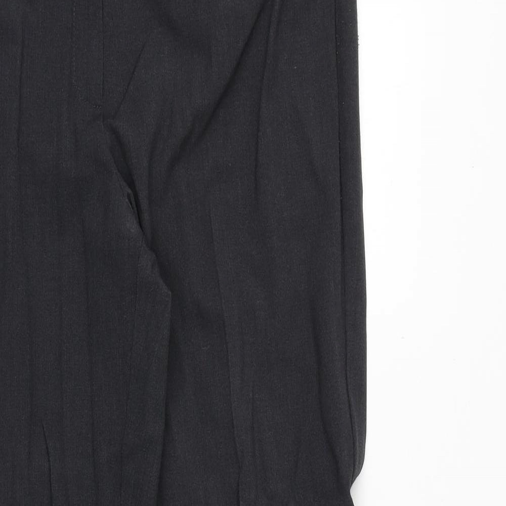 Marks and Spencer Womens Grey Polyester Dress Pants Trousers Size 14 Regular Zip