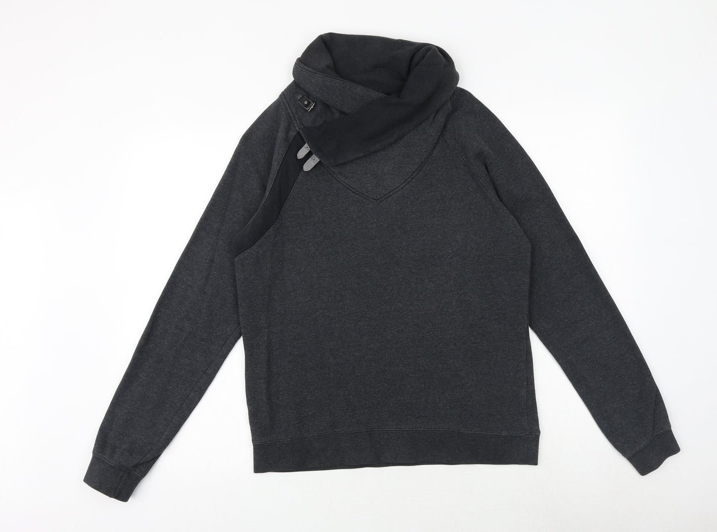 Your Turn Womens Grey Cotton Pullover Sweatshirt Size S