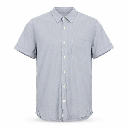 H&M Mens Blue Check Cotton Button-Up Size S Collared Button