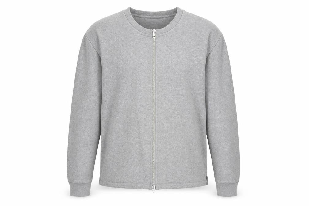 Setton Mens Grey Polyester Full Zip Sweatshirt Size L Zip