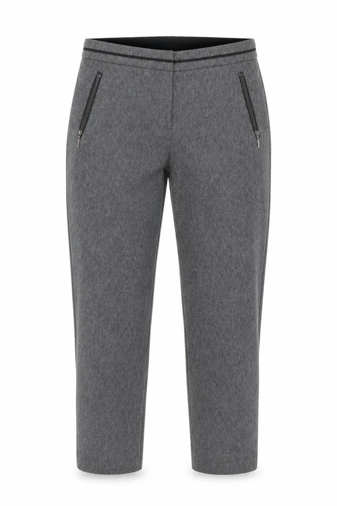 Dorothy Perkins Womens Grey Polyester Carrot Trousers Size 12 Regular Zip - Zipped Pockets