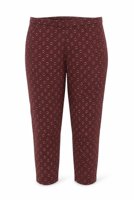 Dorothy Perkins Womens Red Geometric Cotton Skinny Jeans Size 12 Regular Zip