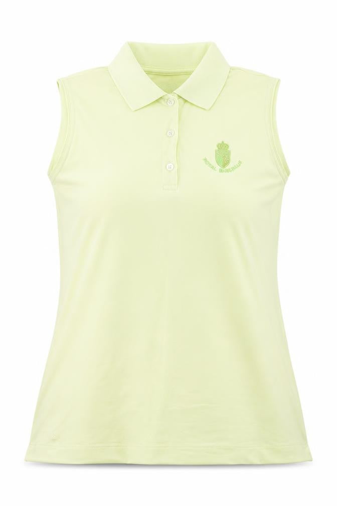 Ashworth Womens Green Cotton Basic Tank Size M Collared