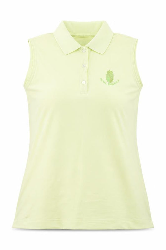 Ashworth Womens Green Cotton Basic Tank Size M Collared
