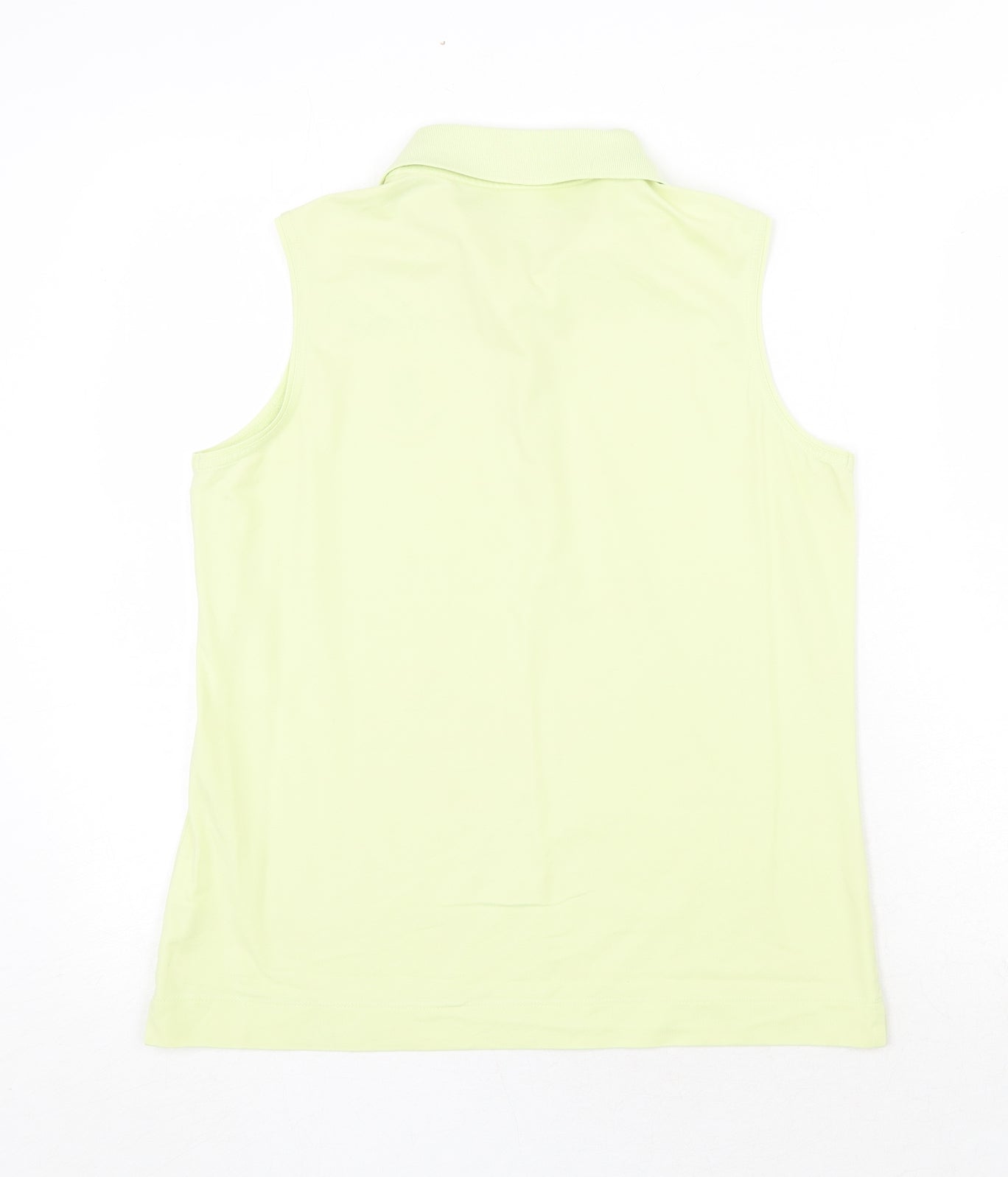 Ashworth Womens Green Cotton Basic Tank Size M Collared