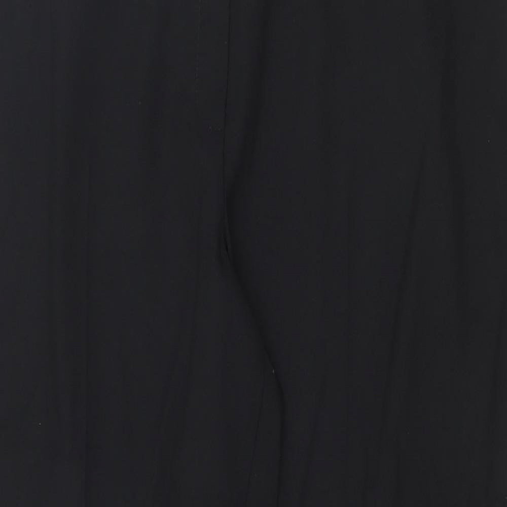 Marks and Spencer Womens Black Polyester Trousers Size 18 Regular Zip