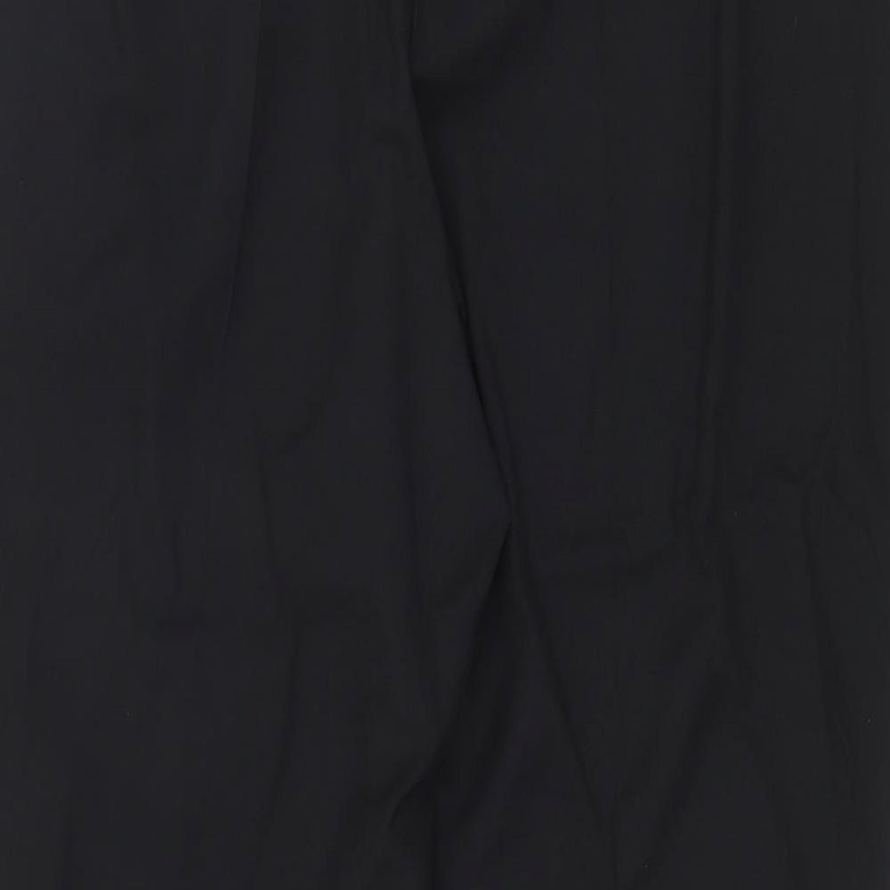 Marks and Spencer Womens Black Polyester Trousers Size 18 Regular Zip