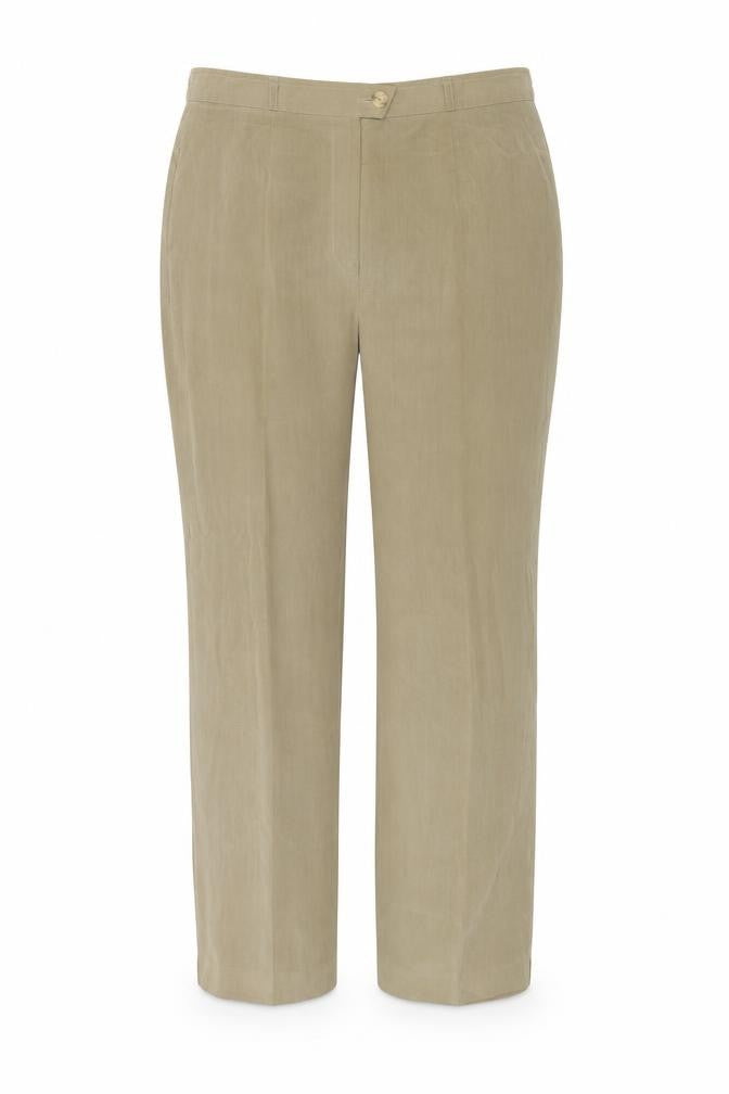 Gerry Weber Womens Brown Polyester Trousers Size 16 Regular Zip