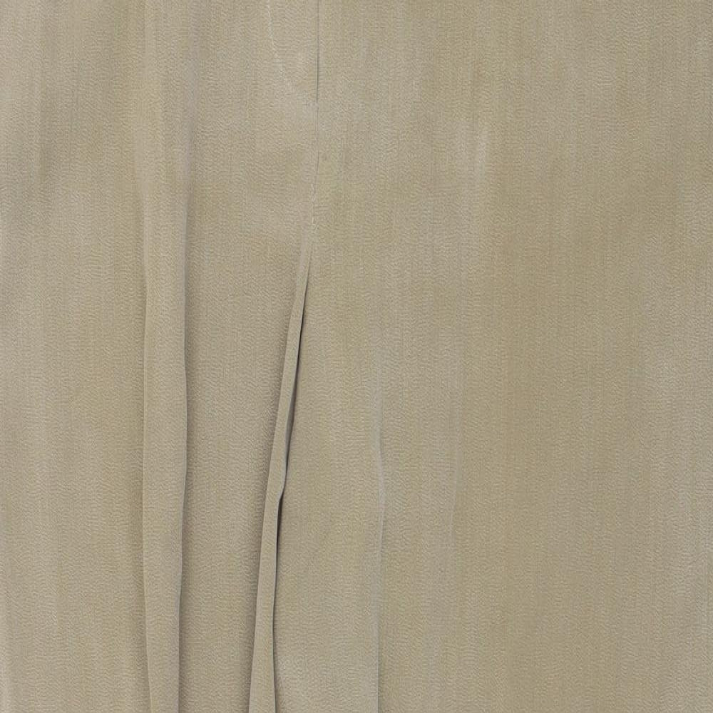 Gerry Weber Womens Brown Polyester Trousers Size 16 Regular Zip