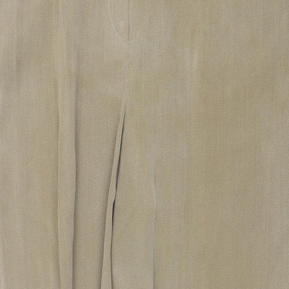 Gerry Weber Womens Brown Polyester Trousers Size 16 Regular Zip