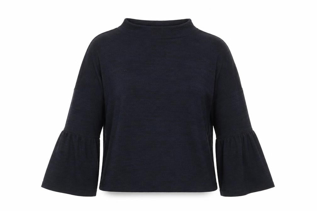 Just Womens Blue High Neck Polyester Pullover Jumper Size S