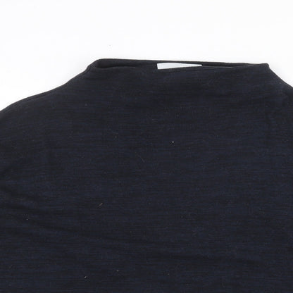 Just Womens Blue High Neck Polyester Pullover Jumper Size S