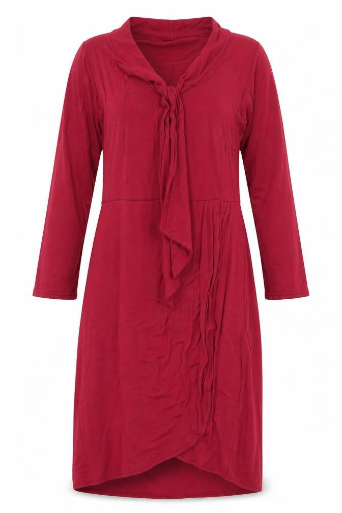 ASOS Womens Red Viscose A-Line Size 6 V-Neck Pullover