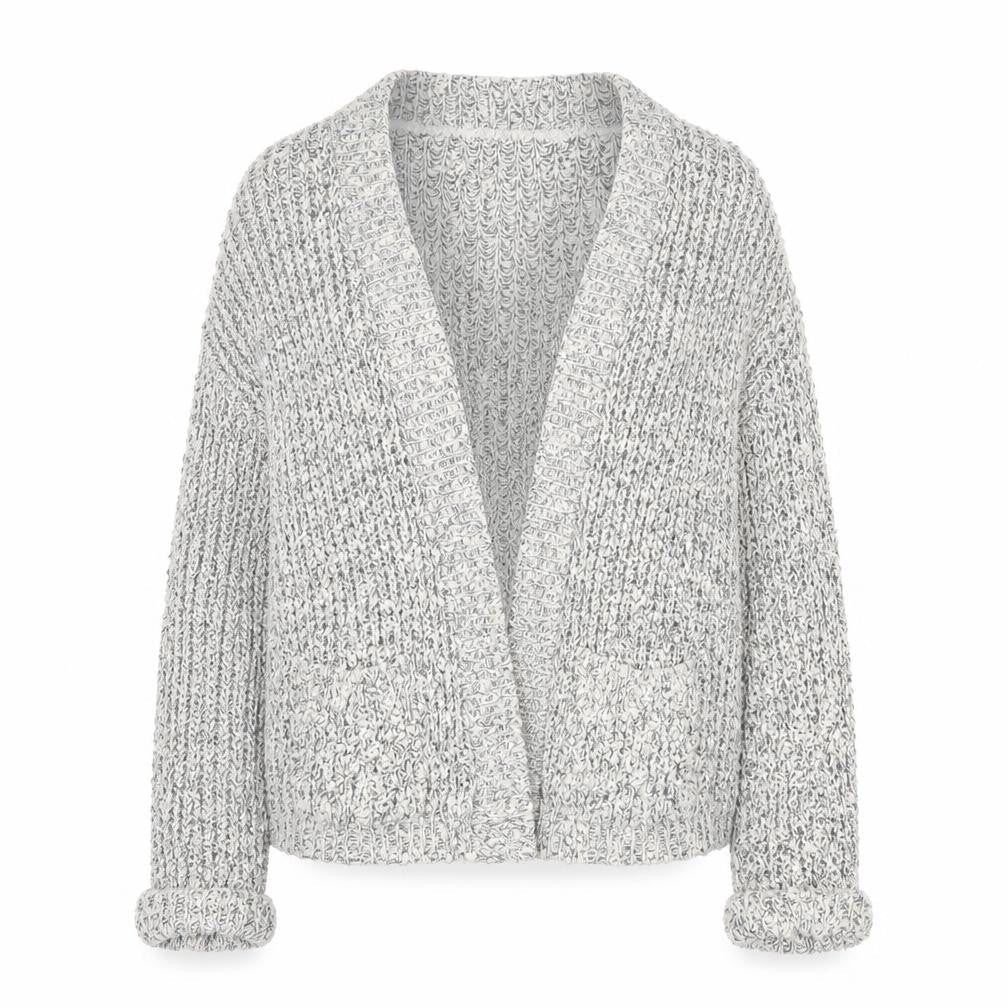 H&M Womens Grey V-Neck Acrylic Cardigan Jumper Size S