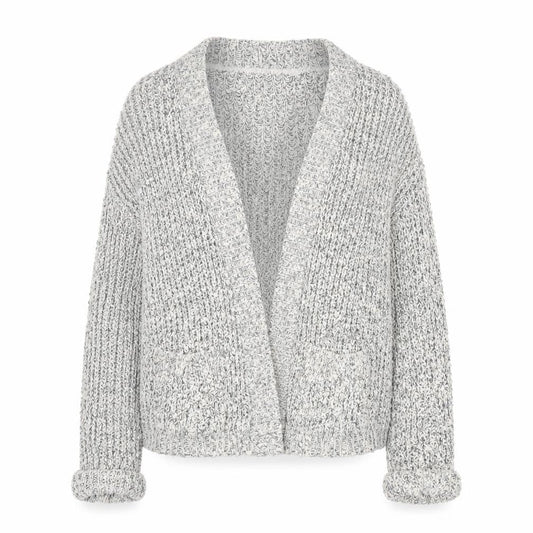 H&M Womens Grey V-Neck Acrylic Cardigan Jumper Size S