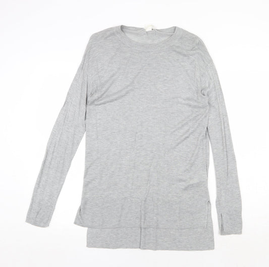 H&M Womens Grey Crew Neck Acrylic Pullover Jumper Size S