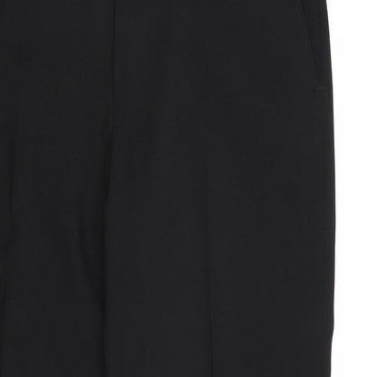 Debenhams Womens Black Polyester Dress Pants Trousers Size 32 Regular Zip