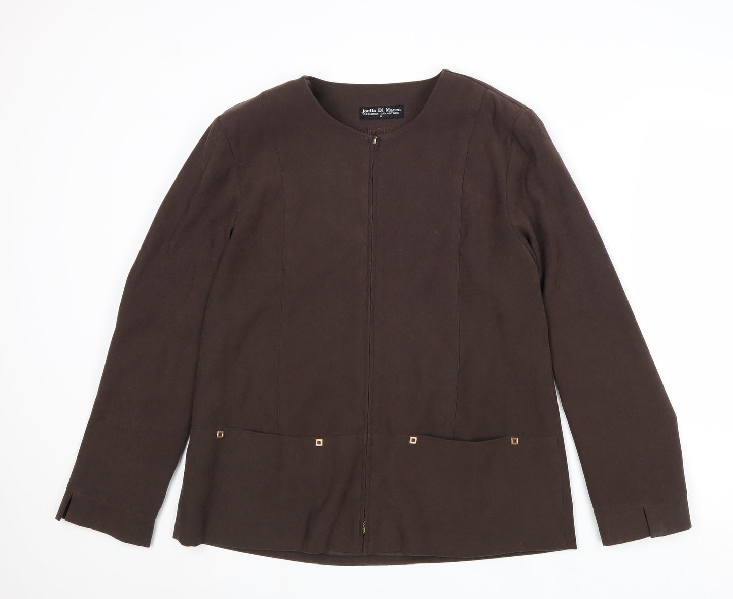 Joella Di Marco Womens Brown Jacket Size M Zip