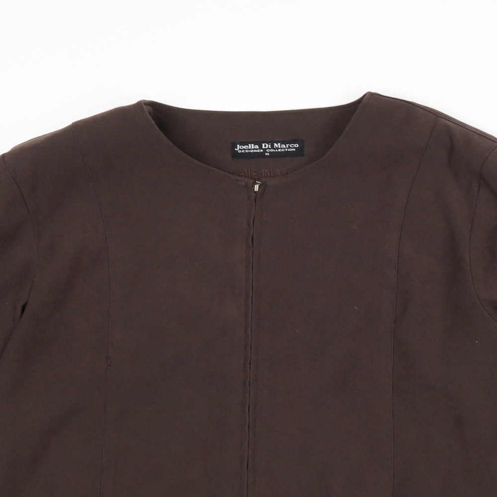 Joella Di Marco Womens Brown Jacket Size M Zip