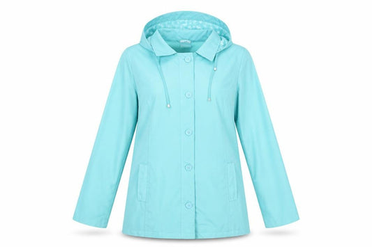Anne De Lancay Womens Blue Jacket Size 10 Buckle