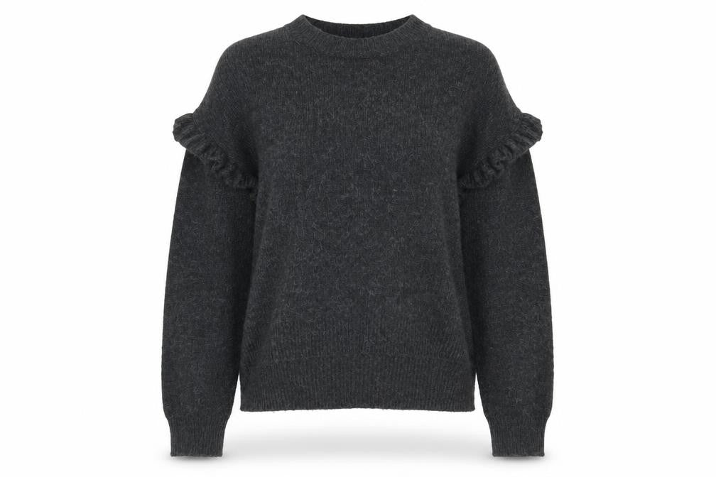 Cooperative Womens Grey Round Neck Acrylic Pullover Jumper Size XS