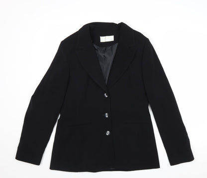 Additional front view of AMARANTO women’s beige polyester jacket blazer, size UK 12