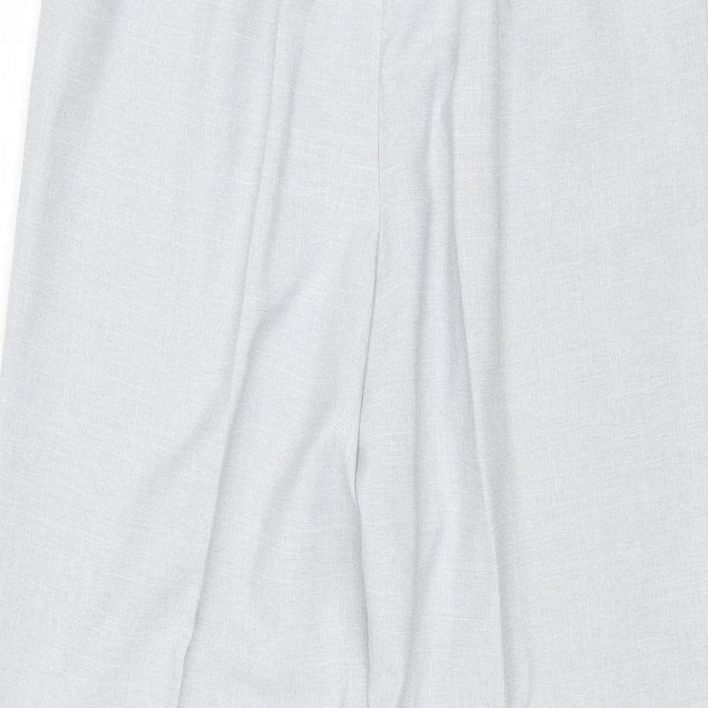 BHS Womens Grey Polyester Trousers Size 14 Regular