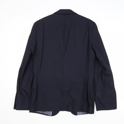 Autograph Mens Blue Wool Jacket Suit Jacket Size 36 Regular
