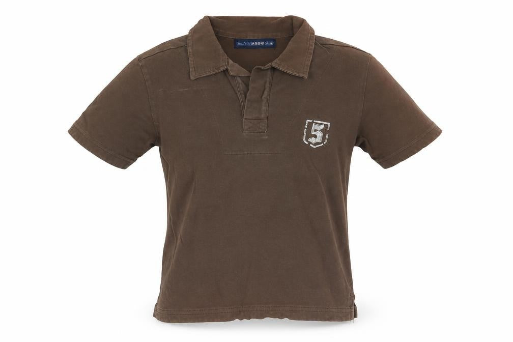 Blue Base Boys Brown Cotton Basic Polo Size 5 Years Collared Pullover