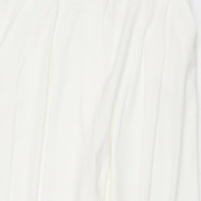 Agenda Womens White Polyester Trousers Size 14 Regular