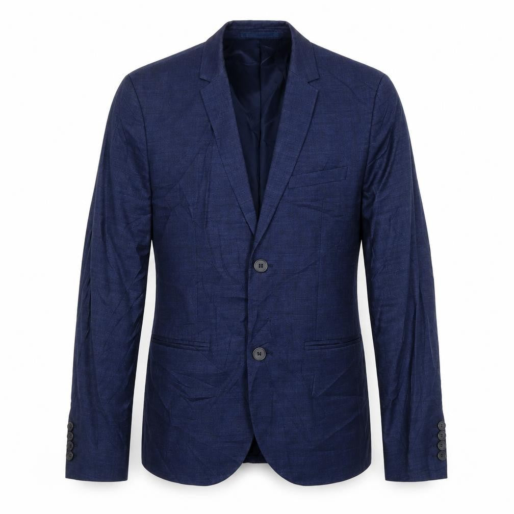 H&M Mens Blue Polyester Jacket Suit Jacket Size 34 Regular