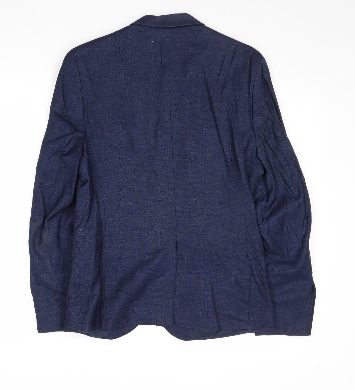 H&M Mens Blue Polyester Jacket Suit Jacket Size 34 Regular