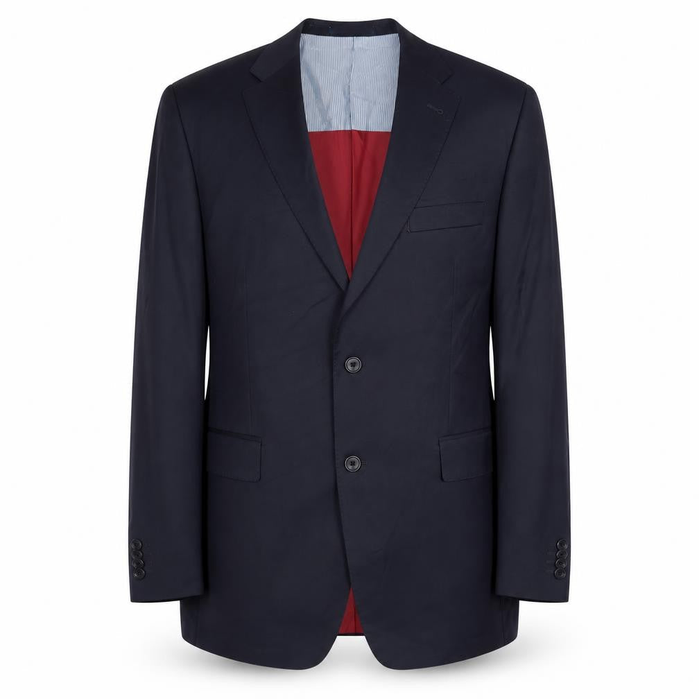 Van Kollem Mens Blue Wool Jacket Suit Jacket Size 40 Regular
