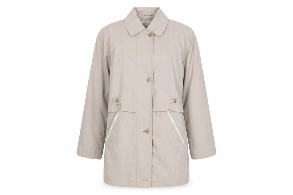 David Barry Womens Beige Jacket Size 10 Button