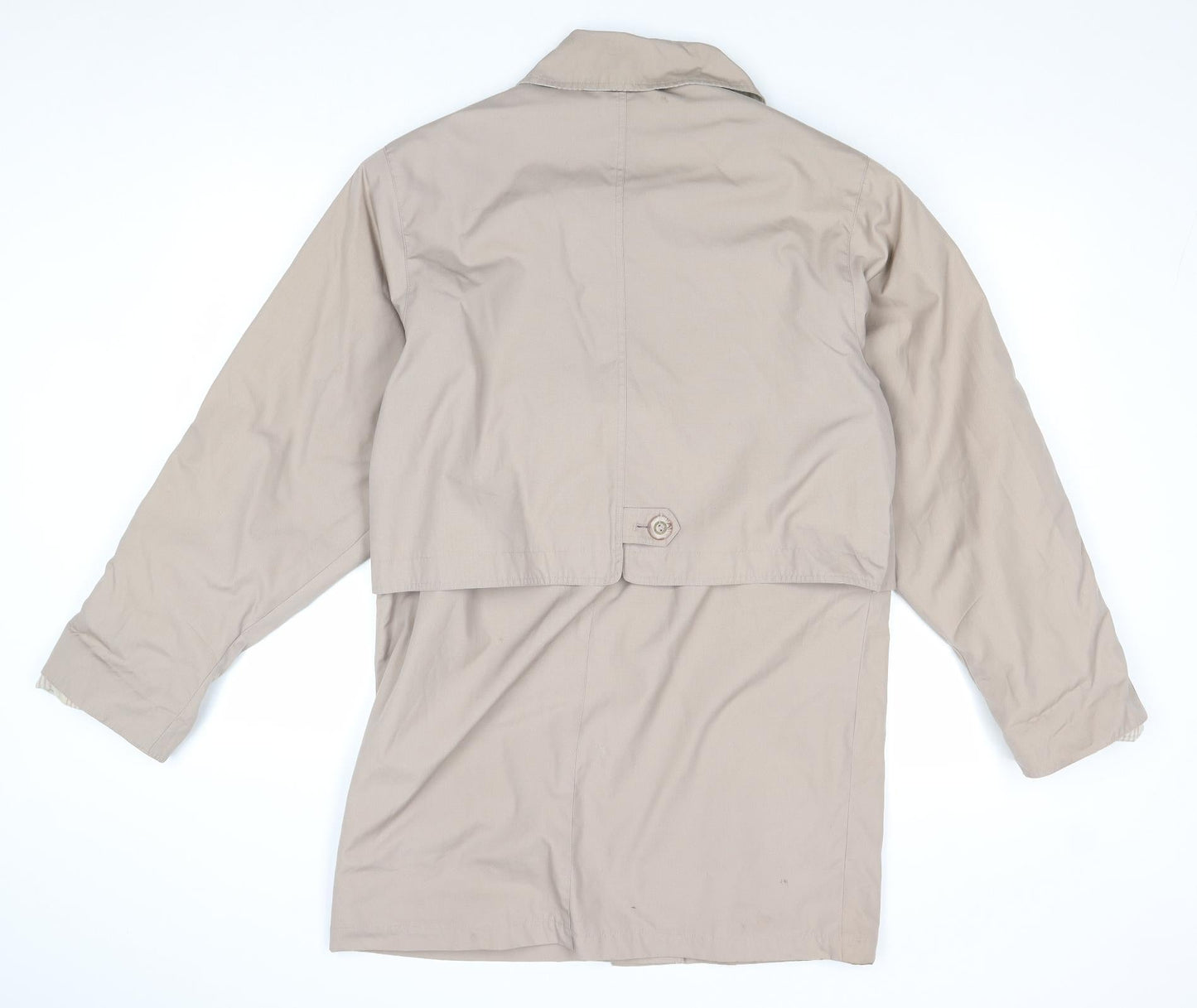 David Barry Womens Beige Jacket Size 10 Button