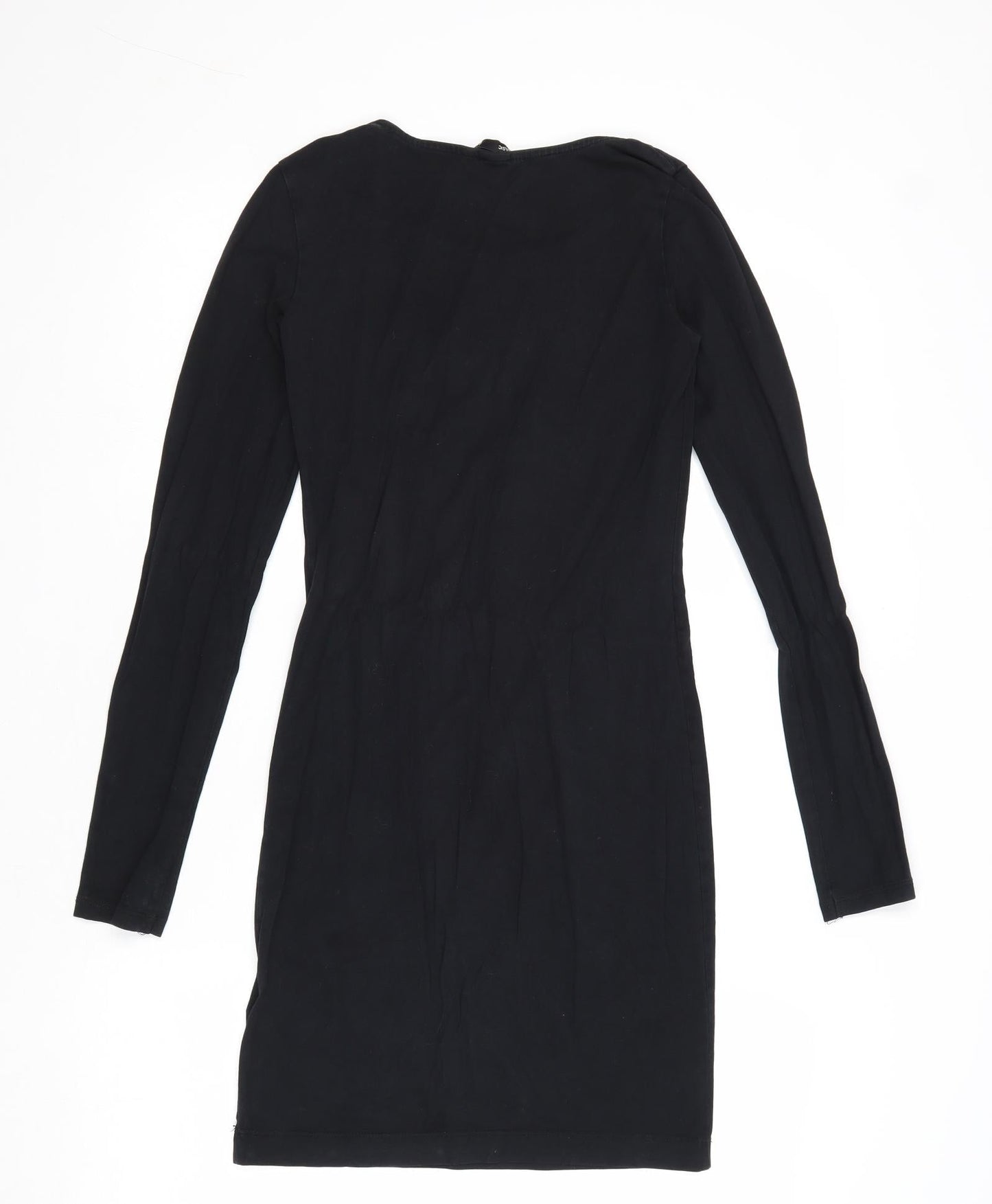 H&M Womens Black Cotton A-Line Size XS Round Neck Pullover