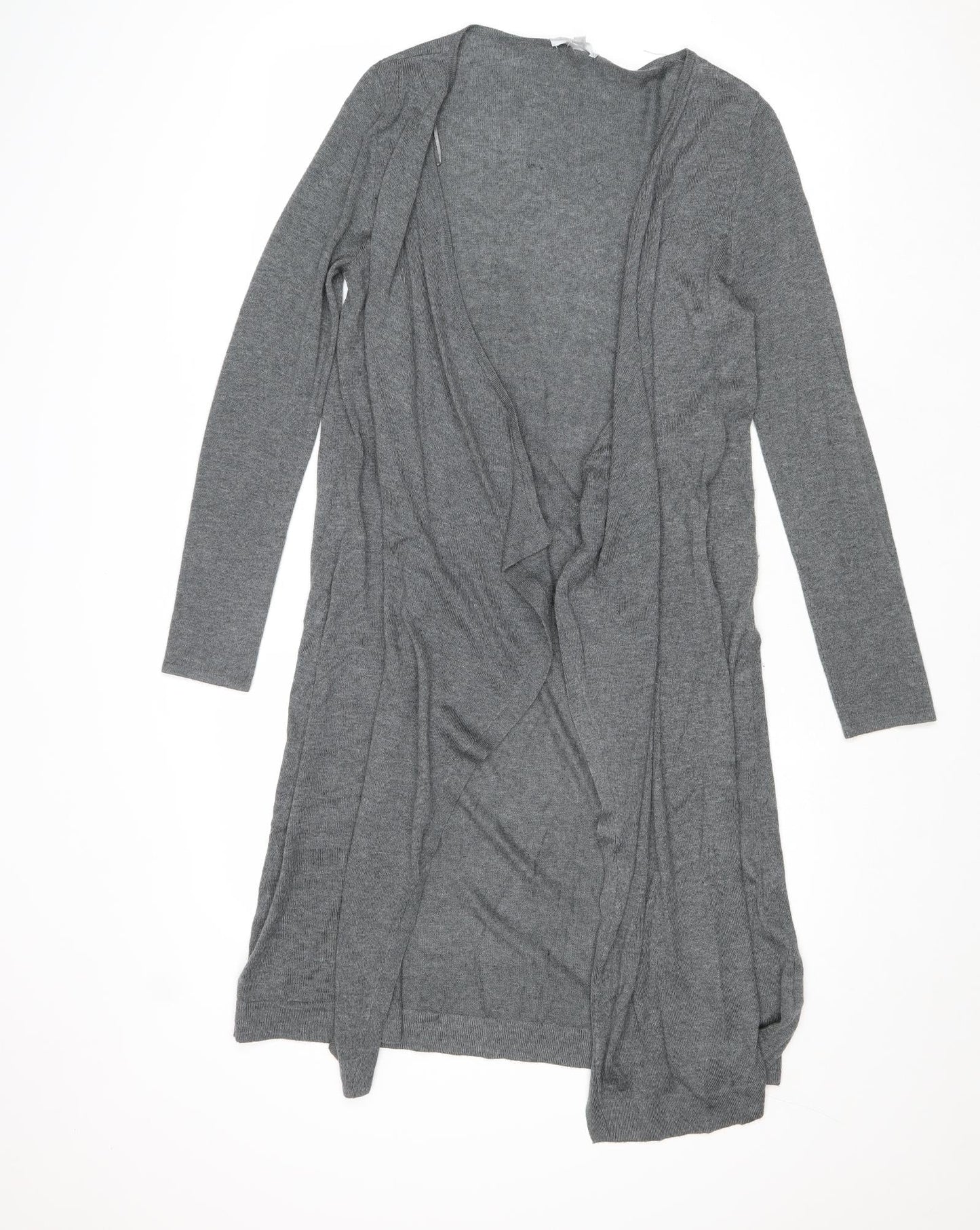 Red Herring Womens Grey V-Neck Polyester Cardigan Jumper Size 10