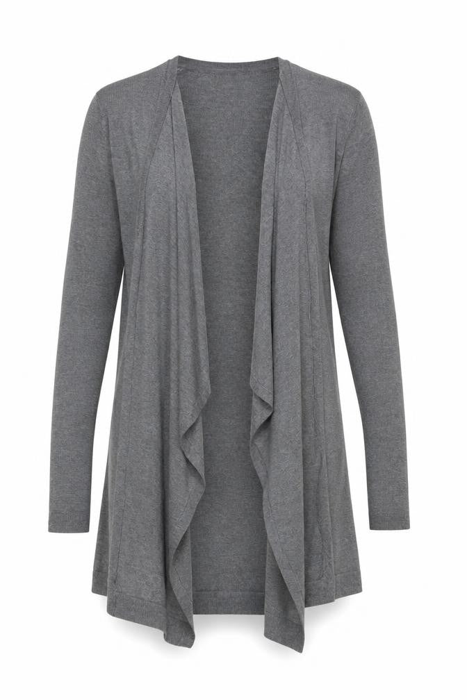Red Herring Womens Grey V-Neck Polyester Cardigan Jumper Size 10
