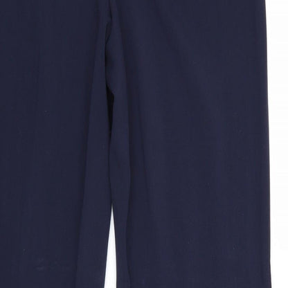 EWM Womens Blue Polyester Trousers Size 12 Regular Zip