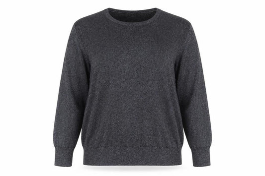 Dorothy Perkins Womens Silver Round Neck Viscose Pullover Jumper Size 18