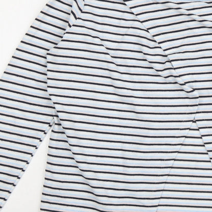 Nocozo Womens Black Round Neck Striped Polyester Pullover Jumper Size 10
