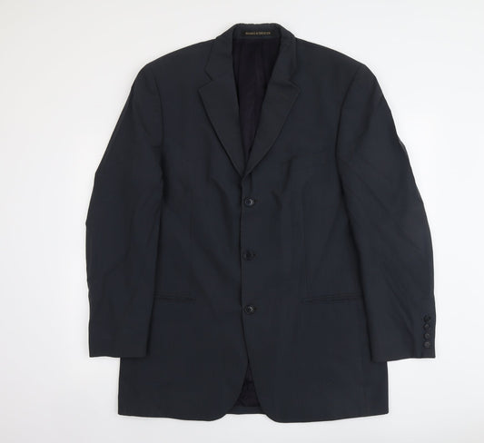 Marks and Spencer Mens Grey Wool Jacket Suit Jacket Size L Regular