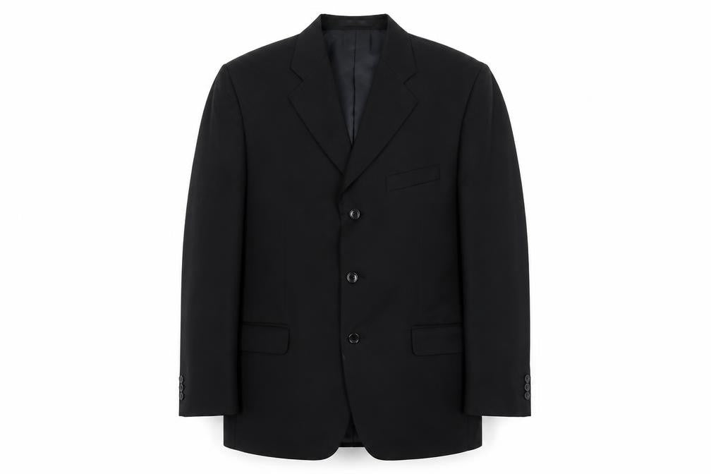 Zantos Mens Black Polyester Jacket Suit Jacket Size L Regular